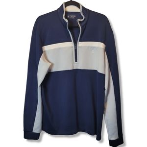 Original Penguin by Munsingwear Color Block 1/4 Zip Pullover Sweater - Mens L…